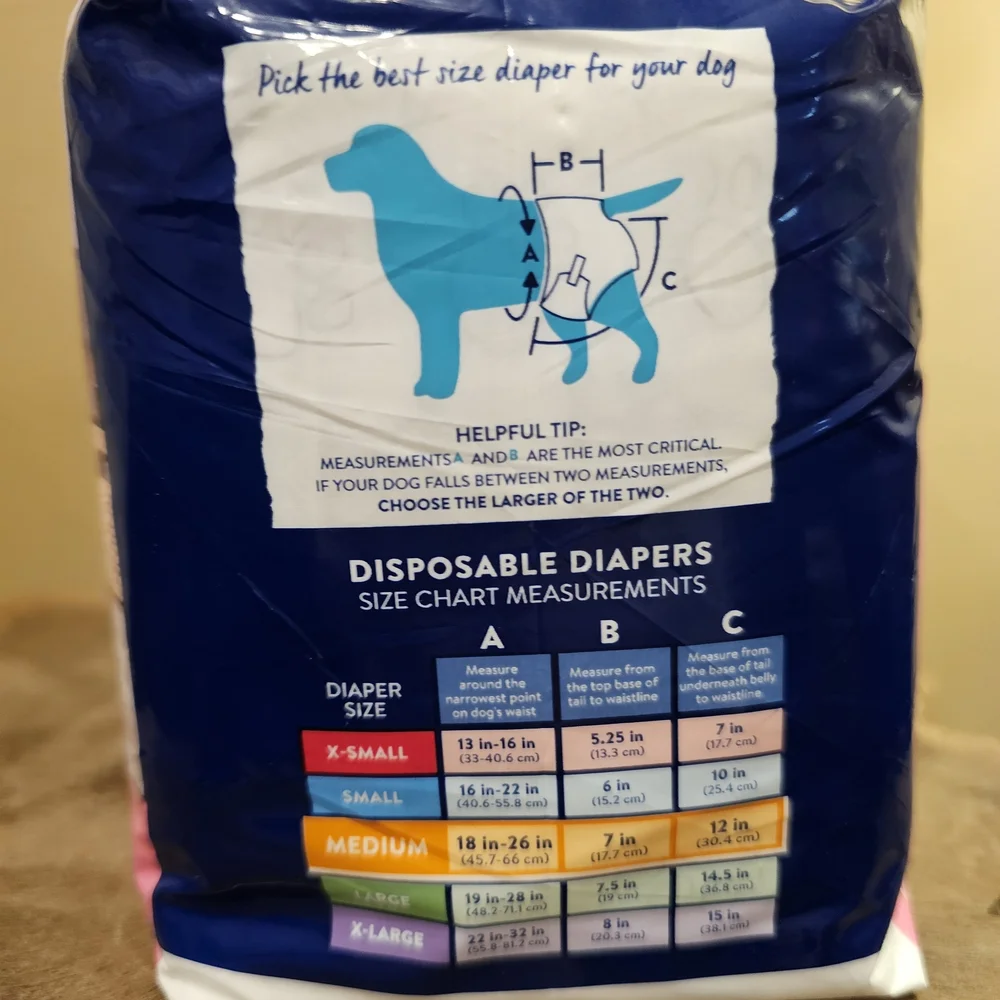Top Paw Disposable Female Dog Diapers - Picture 3 of 7
